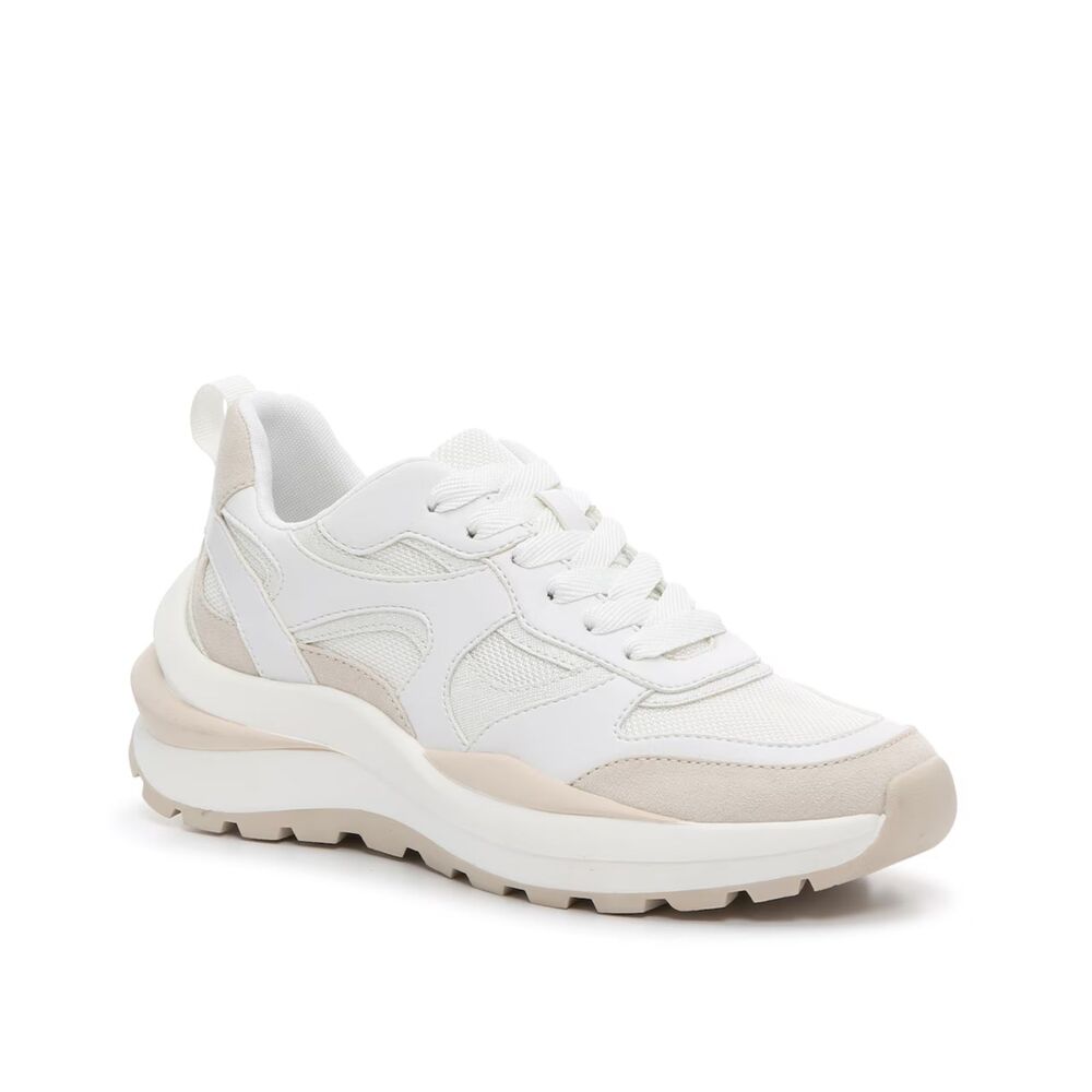 JLO JENNIFER LOPEZ Carele White Chunky Sneakers